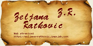 Željana Ratković vizit kartica